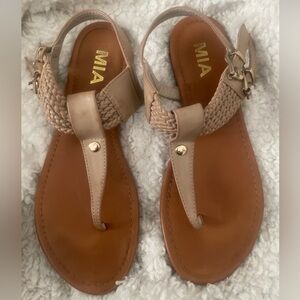 MIA Women's Braided Beige Sandals